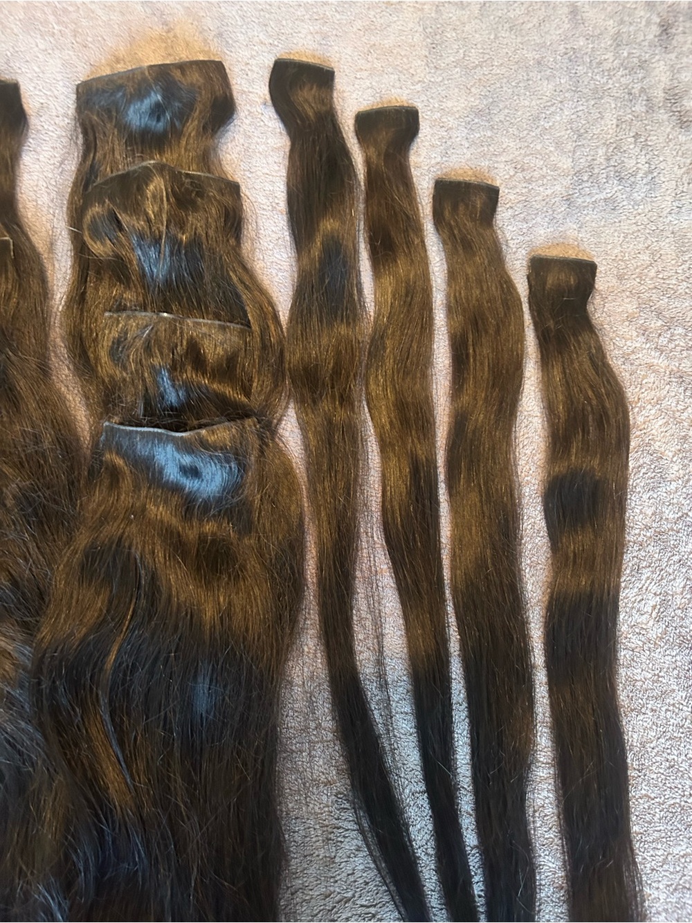 Luv Me Natural Dark Brown Clip-In Hair Extensions - full set 20” - Picture 5 of 5